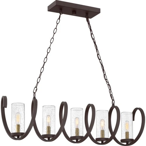 Quoizel TMT540 Bronze Tumult 5-Light 40"W Chandelier - Picture 5 of 5