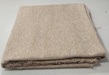 Chenille Fabric Remnant Beige Tan Heavy Weight 57" x 54" 1.5 Yards Good Shape