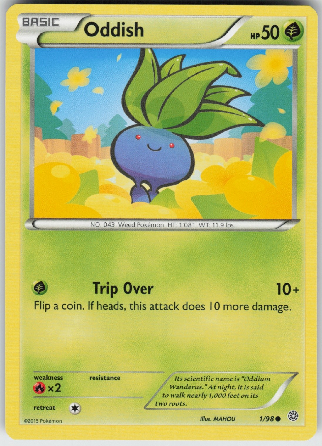 Oddish 1/98 Common  XY - Ancient Origins