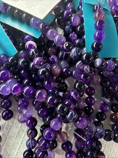 Lot of Semi-precious Purple Agate Beads - 24 Strands Jewelry Making NEW NGT-40 