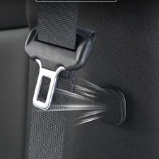 2Pcs Magnetic Car Seat Belt Holder Clips PU Leather Safety Belt Stopper &Limiter