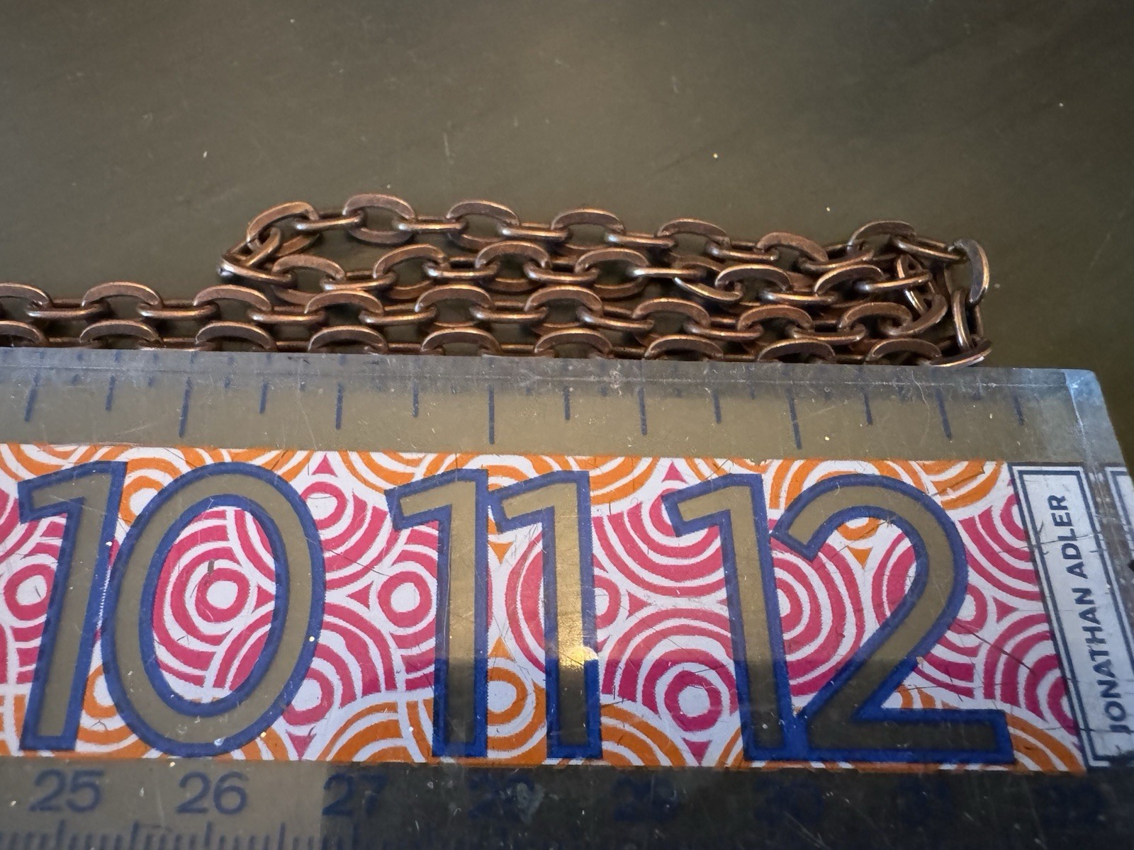 Vintage Solid Copper Chains Bracelets Curb & Sout… - image 11