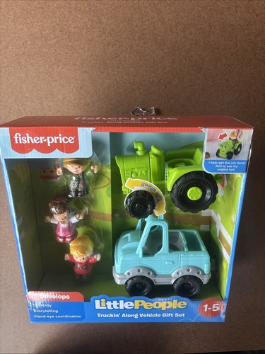 FISHER PRICE Little People Truckin Along Vehicle Gift Set 1-5 Toddler - Afbeelding 2 van 10