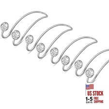 4 Pack Bling Car Hooks - Universal Car Headrest Hooks, Stainless 4 Silvery