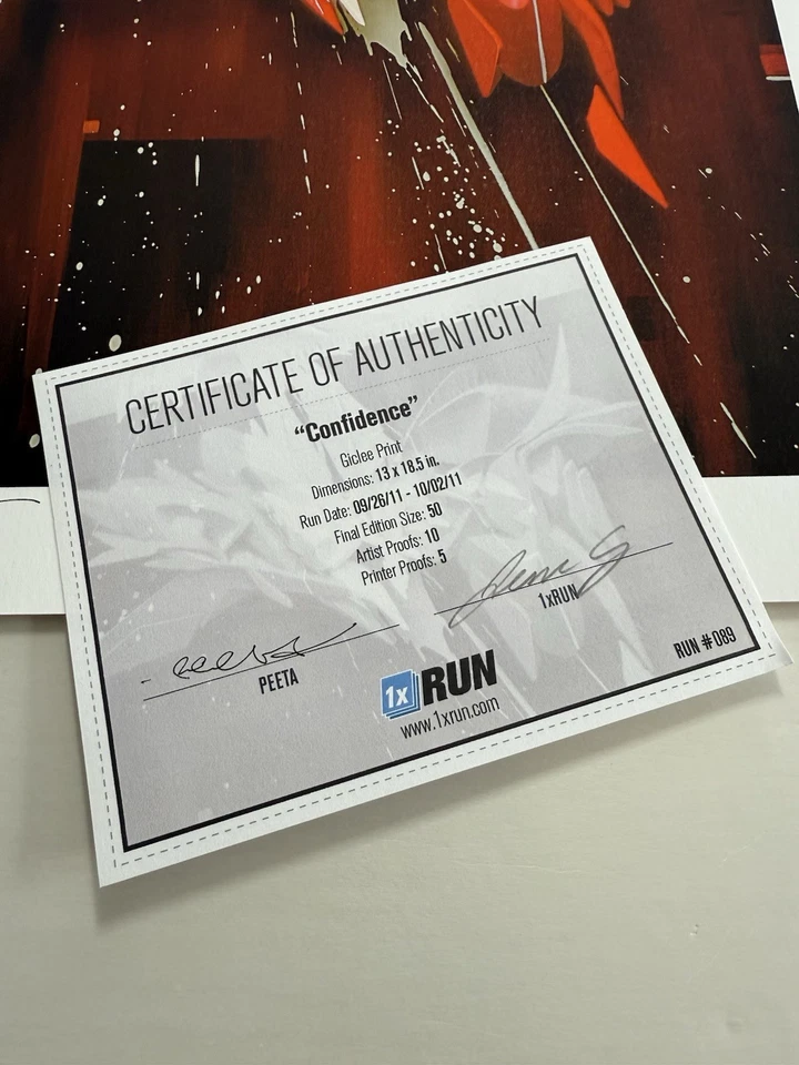 Impresión Peeta Confidence 2011 Agotada Italia Graffiti Edición Limitada Arte Callejero Foto 3 de 3