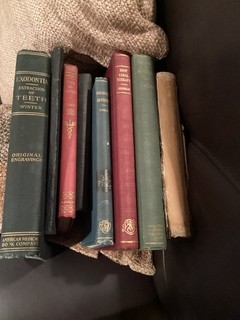 Vintage dental books from 20's 30's.