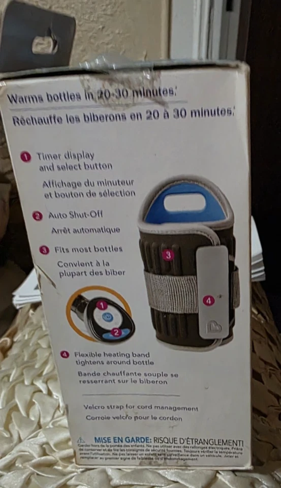 Munchkin Calentador de Biberón Portátil Coche Bebé Gris Nuevo Foto 4 de 4