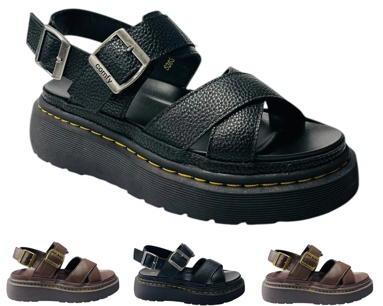 Women's Ankle Strap Padded Chunky Sole Ladies Comfy Gladiator Sandals Shoes
Opens in a new window or