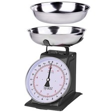 MARLIZ Kitchen Scale 11Lb/5Kg with 2 Bowls Mechanical dial Scale Vintage Ki...