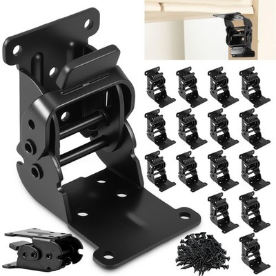 16 Pack Self Locking Hinges, 90 Degree SelfLock Hinge Folding Table Legs Brac...