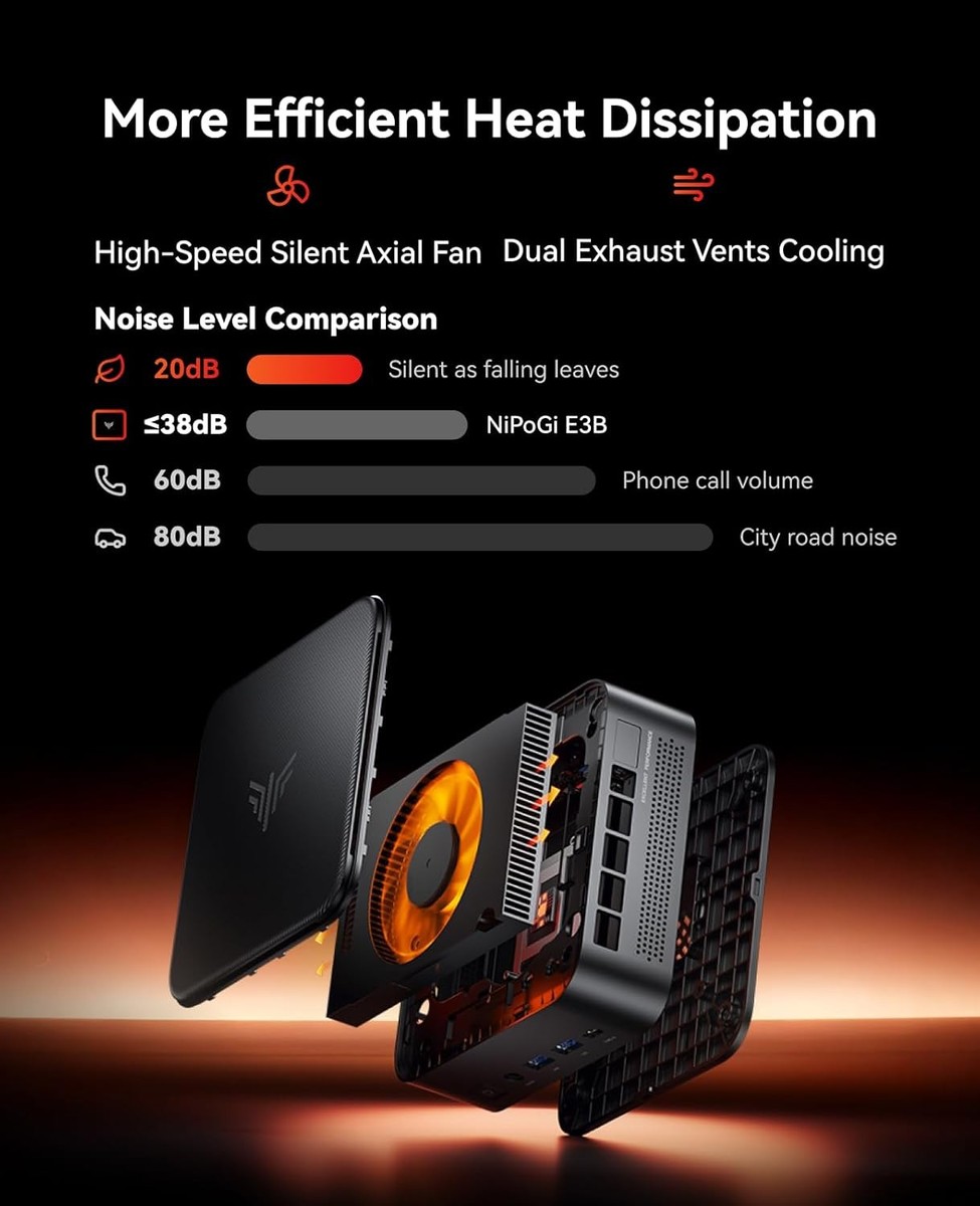 KAMRUI E3B MINI PC AMD Ryzen 7 7730U（8C/16T 2.0/4.5GHz）32GB+1TB