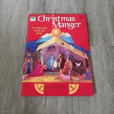 Whitman/ Golden Books Christmas Manger Punchout Set