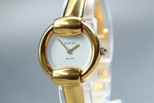  Near MINT GUCCI 1400L 25mm White Dial Quartz Women's Watch From JAPAN