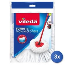 3x Vileda Turbo Classic Head The Mop White
