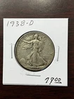 1938-D Walking Liberty Half Dollar-Better Grade-