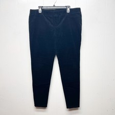 Eileen Fisher Womens Corduroy Pants Large Pull On Stretch Organic Cotton Blend