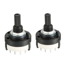 1P12T 2P6T 1/2 Pole 6/12 Throw Single Deck Band Channel Rotary Switch Selector