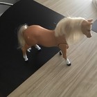 Tan Plastic Horse Figurine Model Figure with White Mane & Tail — photo 1