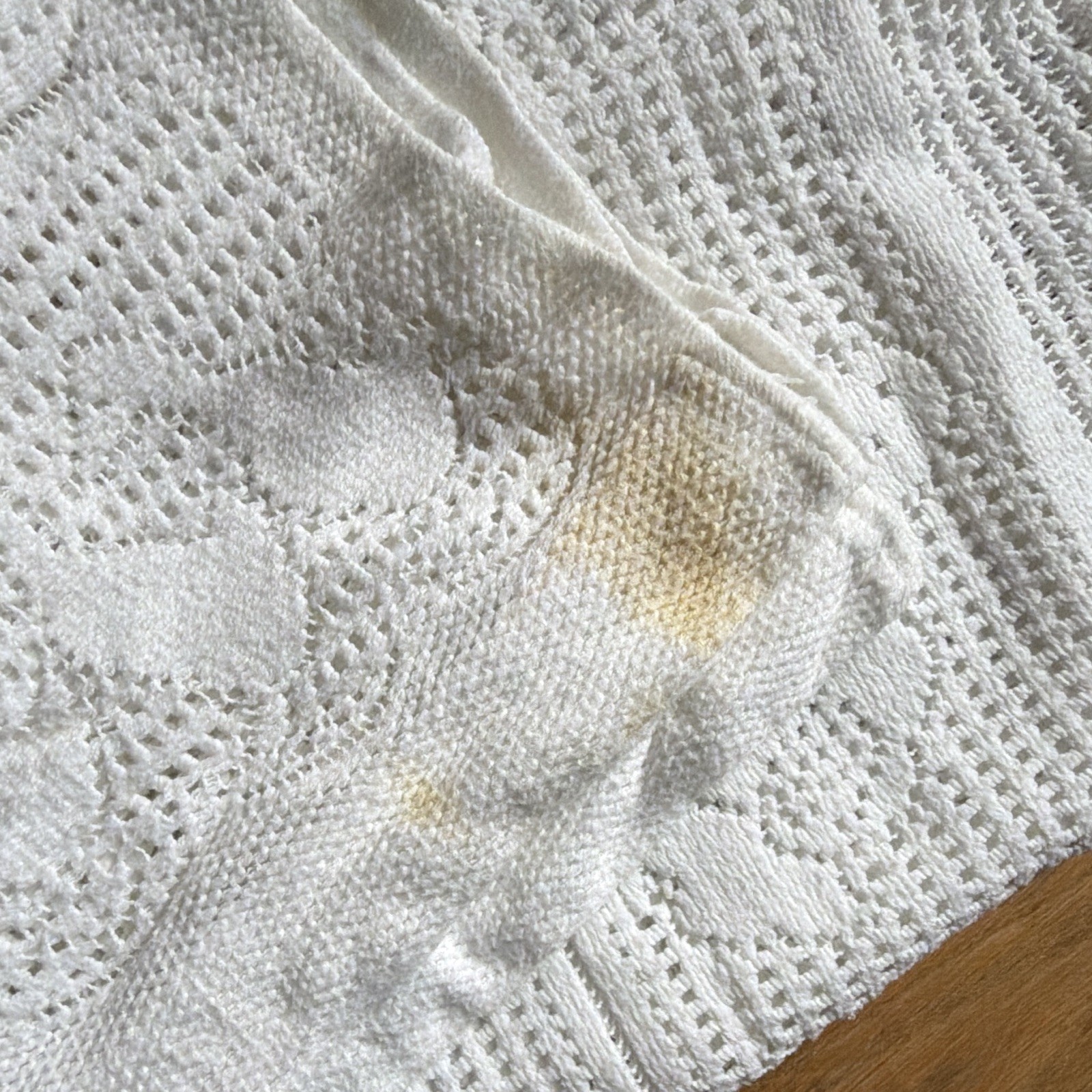 Mothercare Coperta in Maglia Cellulare in Cotone Bianco per Carrozzina/Lettino, Trasporto foto 4