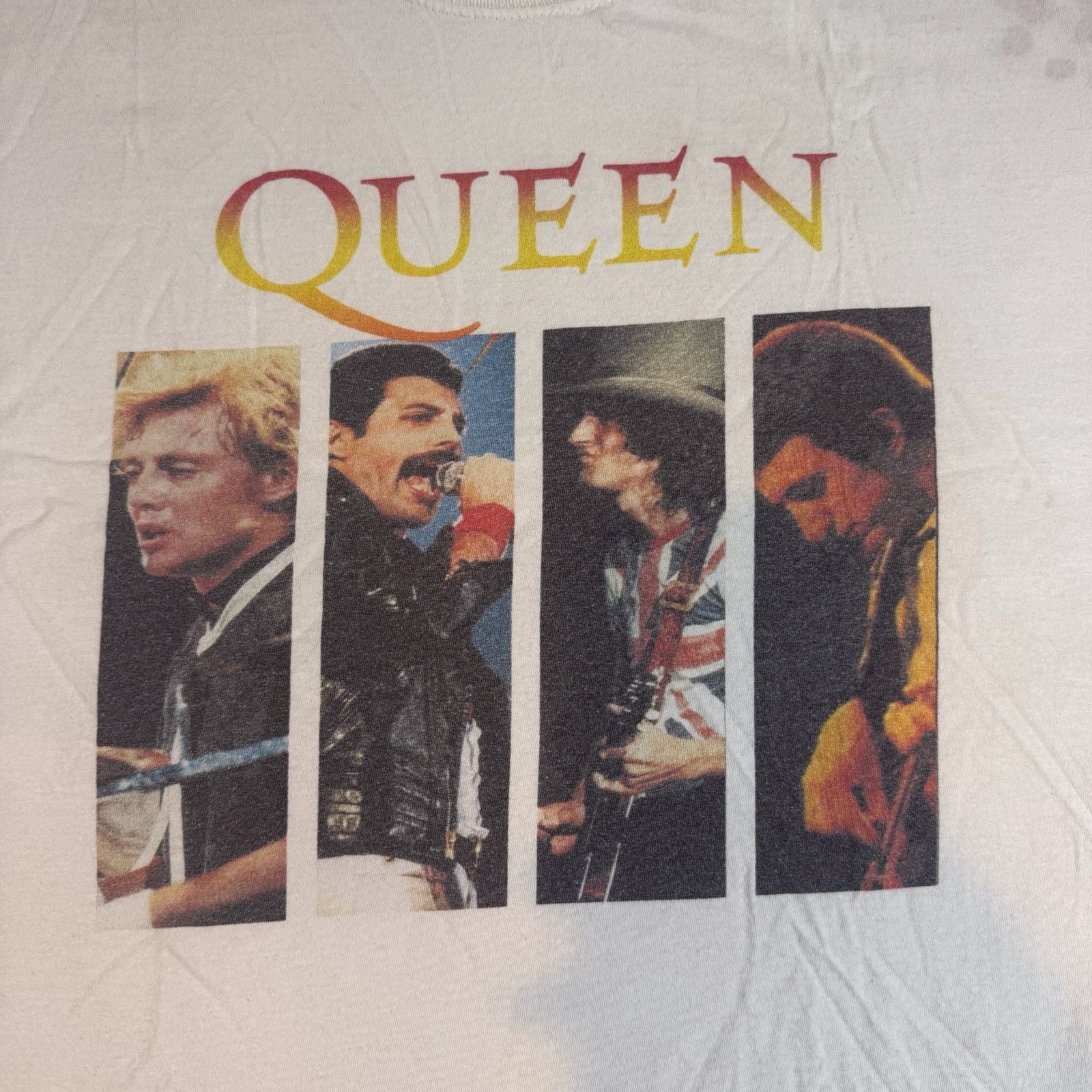 Fruit Of The Loom Queen Band T-Shirt Size XL White - second product detail image