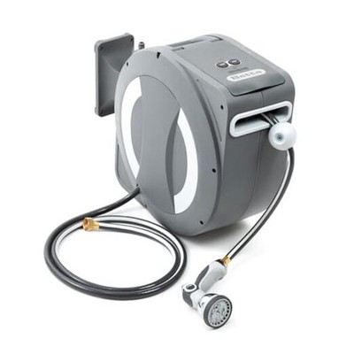 Betta EaseReel Battery-Powered Wall-Mounted Retractable Hose Reel, with Quick
