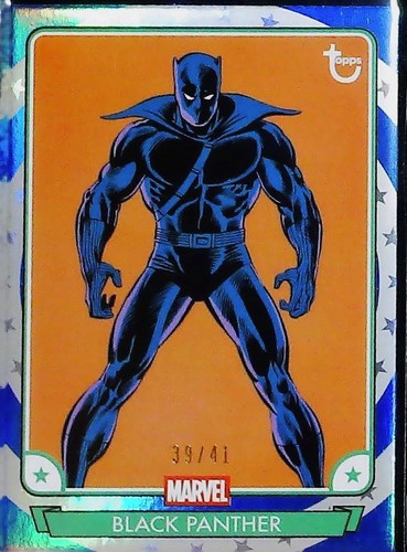 2026 Topps Brooklyn Collection Marvel Captain America Black Panther Blue Silver