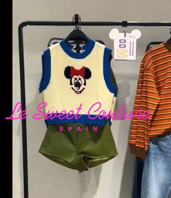 ZARA WOMAN FW25 MINNIE MOUSE KNIT VEST HARRY LAMBERT ZARA X DISNEY