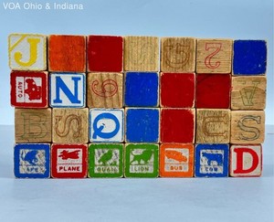 Vintage Wooden Alphabet Blocks Lot 28 Pieces Animals Numbers Letters Antique