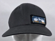 Stryder "Take A Hike" Patch Mesh Flexfit Baseball Hat Cap Gray White By Yupoong