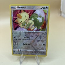 2019 Pokemon MEOWTH Unbroken Bonds REVERSE HOLO Sun & Moon Set Card 147/214 Lp+