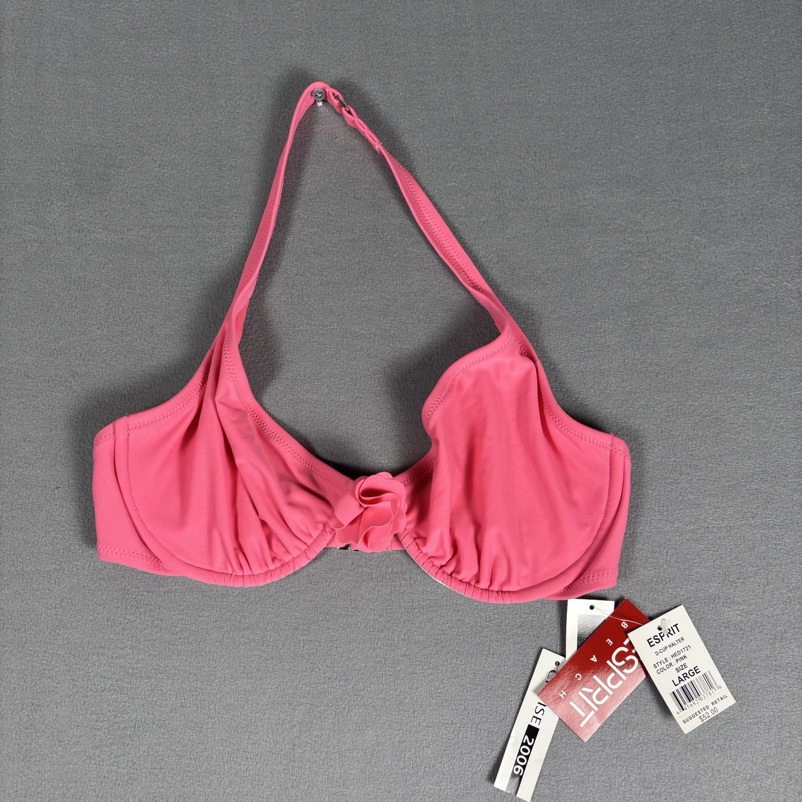 NWT Esprit D-Cup Halter Bikini Top Only