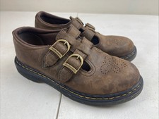 VTG 90s Made in England Dr. Doc Marten Mary Janes Brown Sz UK 1 US 2