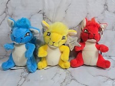Neopets McDonald  s Kyrii Plush Lot Of Three Yellow Red Blue