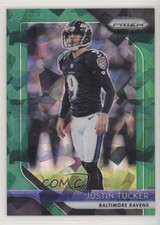 2018 Panini Prizm Green Crystals Prizm 72/75 Justin Tucker #182 7b5