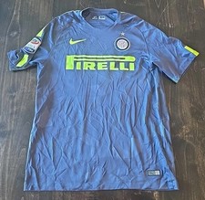 2017-18 Inter Milan Mens Third Football Soccer Jersey Blue SZ XL 37 Skriniar Rea