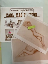 80’s SignedE MacPherson Studio Secrets Portfolio w/ 2 Sketch Pinup Girl Prints