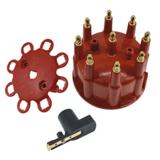 Small Big Block Ready To Run/Pro Billet Cap&Rotor Kit V8 CHEVY GM FORD DODGE RED