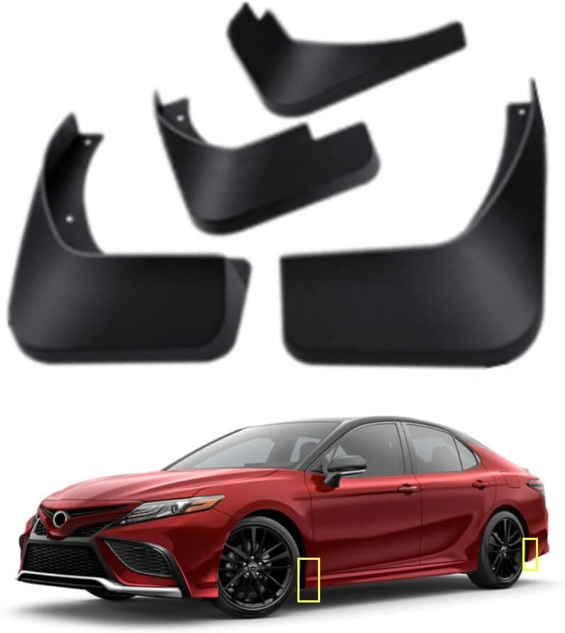 Mud Flaps Kit for Toyota Camry SE XSE Sport 2018-2024 Splash Guard black-image