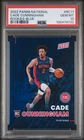Cade Cunningham 2022 Panini National Rookies Blue /50 PSA 10 Pistons