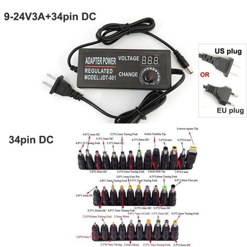 Adjustable AC to DC 2A 3A 3V 5V 12V 15v 9V 18v 24V Universal Power Adapter plug - Picture 16 of 22
