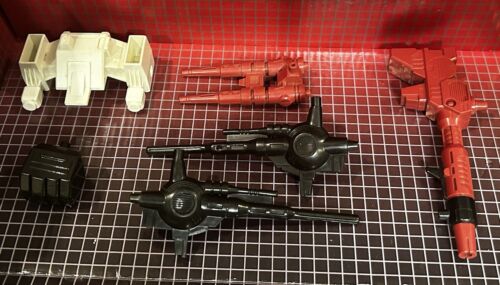 Transformers G1 Metroplex Parts Lot, Left Fist, 3x Guns, & more, Original 1986