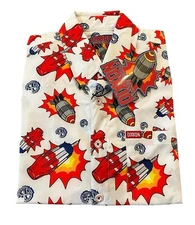 NEW Dixxon Flannel Co Mens Bombs Away Party SS Button Up Shirt Size Medium M NWT