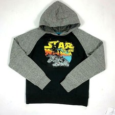 Star Wars Graphic Millennium Falcon Pullover Hoodie Boys Size Small 7/8 Retro