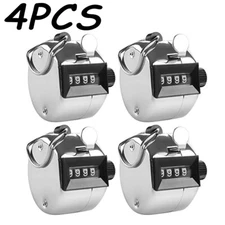 4PCS 4 Digit Hand Tally Counter Number Clicker Palm Golf Stroke Dual Portable US