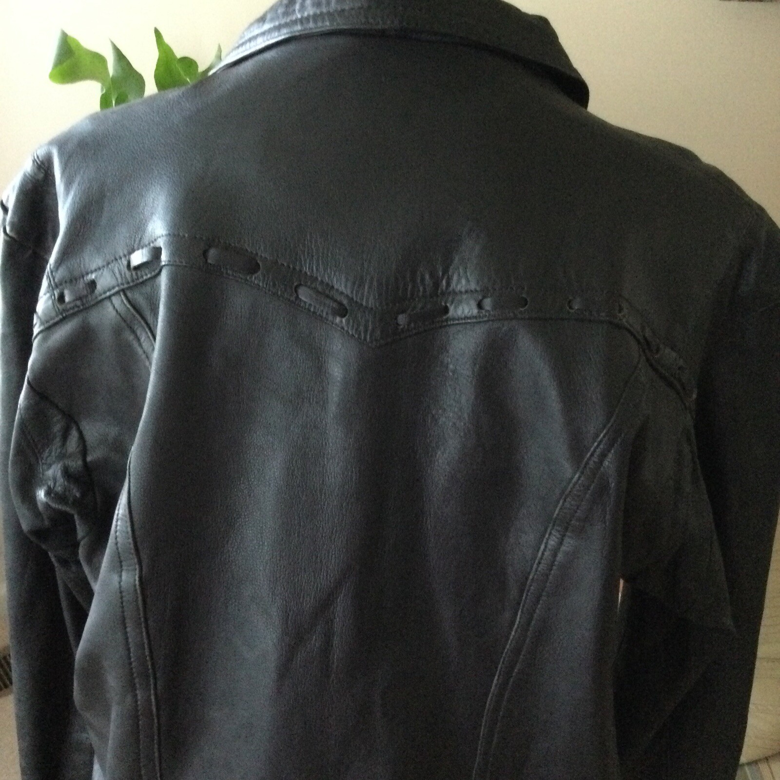 Women's Route 66 Highway Leathers Black Pullover Motorcycle Shirt size L Lined eBay