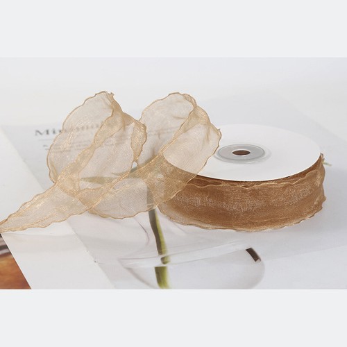Wavy Edge Sheer Chiffon Ribbon Snow Gauze Ribbon Bow Tie Webbing -2.5cm*15M - Picture 15 of 18