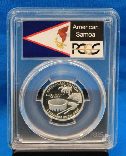 Samoa Americana 2009-S cuarto graduado PR69DCAM PCGS # 406583.69/82960844 PLATA - Imagen 2 de 4