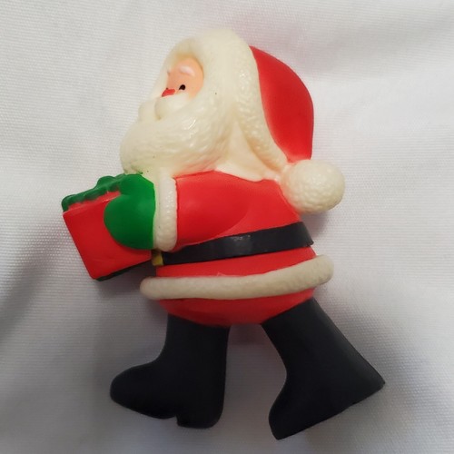1980 Hallmark Navidad Feliz Miniatura Santa Claus Regalo Regalo Caminar 2,5 in - Imagen 2 de 4