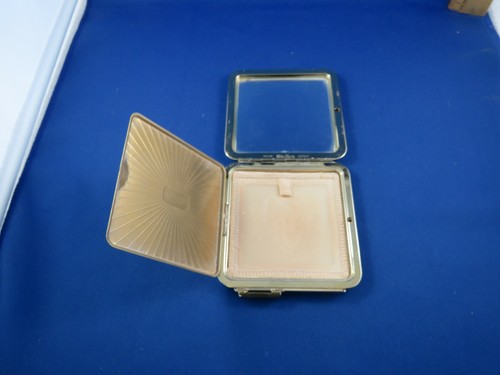 VINTAGE LIN BREN TWO TONED LOOSE POWDER COMPACT MIRROR - Picture 5 of 6