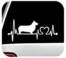 Pembroke Welsh Corgi Heartbeat Lifeline Decal Sticker for Car Truck SUV K1037